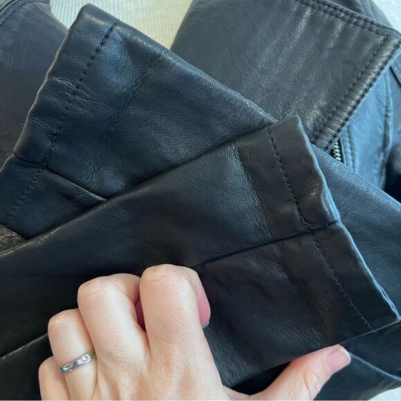 Blank NYC faux leather black Moto biker jacket size XS - Picture 7 of 16